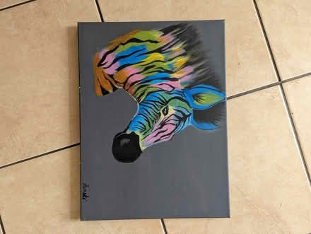Photo of free Colourful zebra painting (Rg456) #1