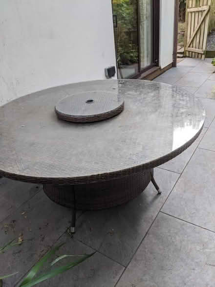 Photo of free Outdoor Rattan table glass top (Newnham on Severn GL14) #1