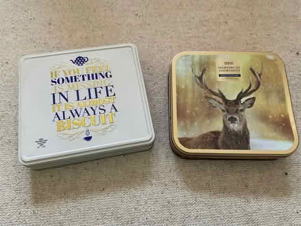 Photo of free Two empty biscuit tins (St Margarets TW1) #1