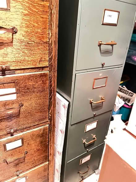 Photo of free 1940’s metal filing cabinet (South Surrey. Morgan Crossing) #3