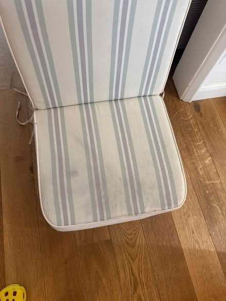 Photo of free 4 x garden chair cushions (Sg6 3nb) #4
