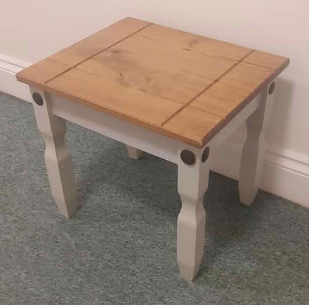 Photo of free Wooden Small Table with Grey Legs (BH10 - Northbourne) #2
