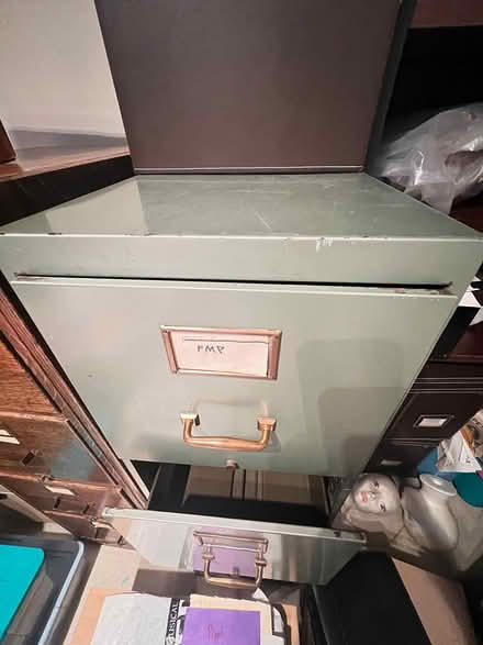 Photo of free 1940’s metal filing cabinet (South Surrey, BC) #4
