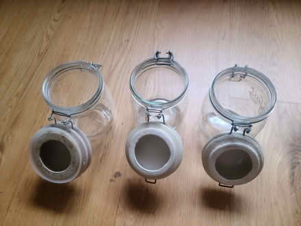 Photo of free 3 ceramic lid kilner style jars (Curbridge OX29) #1