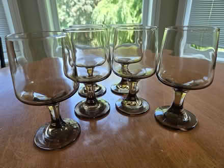 Photo of free Brown glass wine or water goblets (Bull Mountain, Tigard) #1
