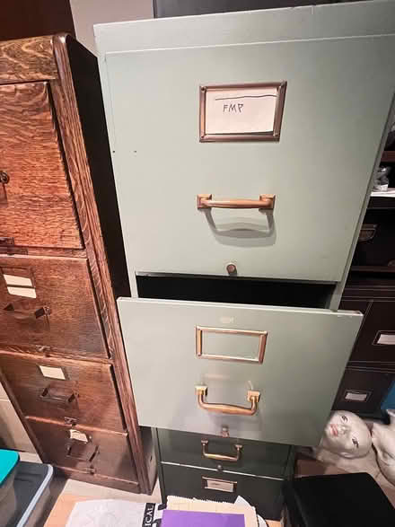 Photo of free 1940’s metal filing cabinet (South Surrey. Morgan Crossing) #4