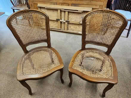 Photo of free Two chairs, need new seats (DE22) #1