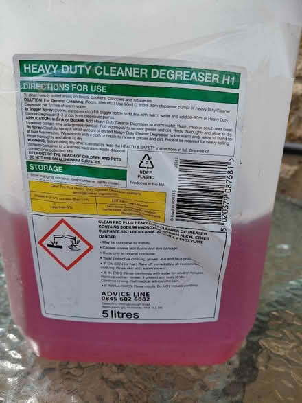 Photo of free Degrease solution (Middlewood S6) #1
