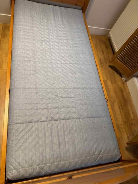 Photo of free Single wooden bed frame along with a mattress (Tollcross EH3) #4