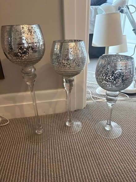 Photo of free Set of 3 Crackle Silver tea light (BR6 Orpington) #1