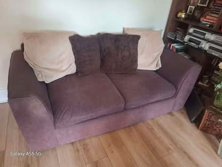 Photo of free L shaped 3 seater and 2 seater brown seatees (Woodhey CH42) #3