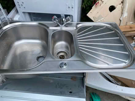 Photo of free Sink , drainer stainless steel with taps (Plainmoor TQ1) #1