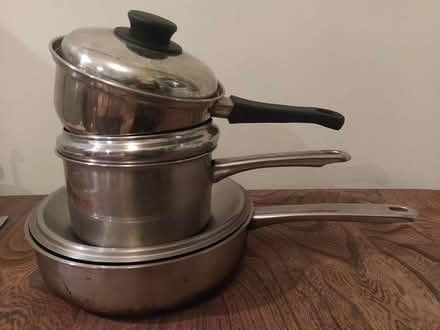 Photo of free Three good pans with matching lids (Mill Road, Cambridge, CB1) #1