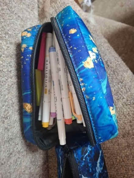Photo of free Two pencil cases, one with lots of highlighters (Seaside BN22) #2