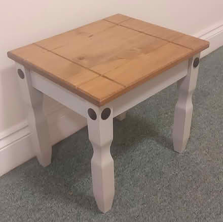 Photo of free Wooden Small Table Top with Grey Legs (Kinson Village Green Stocks BH10) #1
