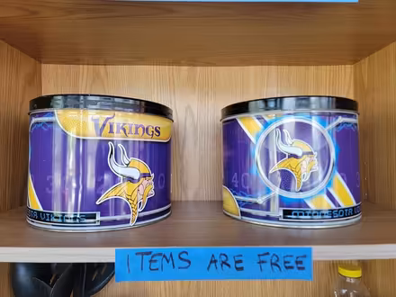 Photo of free 2 MN Vikings Large Tins (West 7th) #1