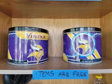 Photo of free 2 MN Vikings Large Tins (West 7th) #1