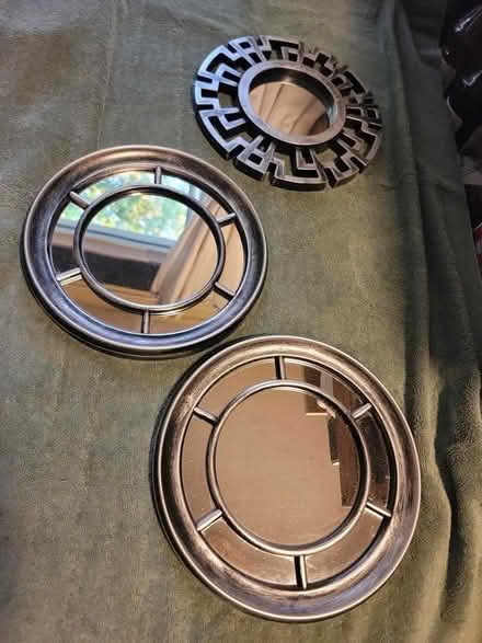 Photo of free 3 Silver Circle Mirrors (West 7th) #1