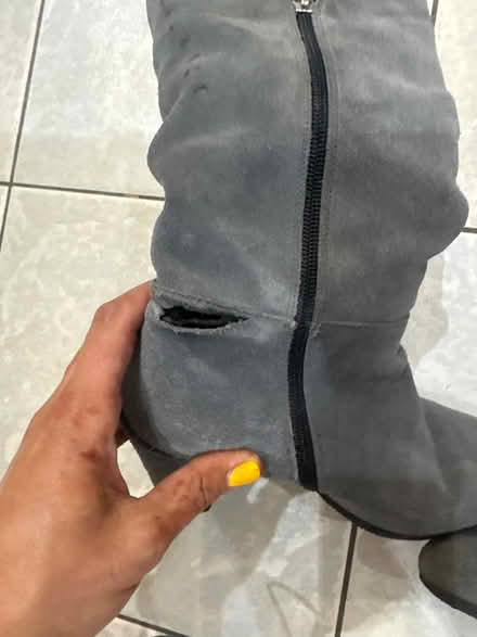 Photo of free Grey suede boots, size 5 (Cb13PF) #2