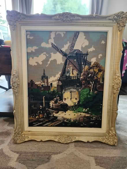 Photo of free Framed cross stitch windmill (Glen cairn) #1