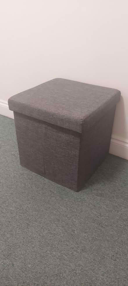 Photo of free Grey Squared Fabric Ottoman (BH10 - Northbourne) #1