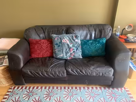 Photo of free Leather couch and armchair (Douglas.) #1