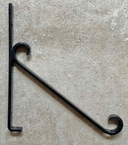 Photo of free Black metal hanging basket bracket (East Marden) #1