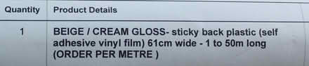 Photo of free Roll of Cream Sticky Back Plastic (Parkstone BH12) #2
