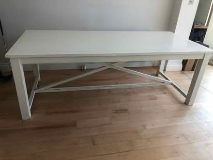 Photo of free 2.2m White dining table (Sandycove, Co. Dublin.) #2