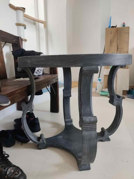 Photo of free Wooden round painted table (A96K4AX) #1
