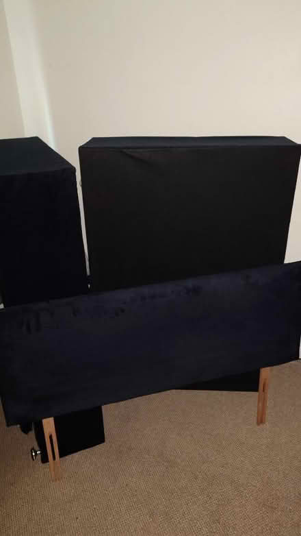 Photo of free Double divan bed base with storage and headboard (Buttershaw BD6) #1