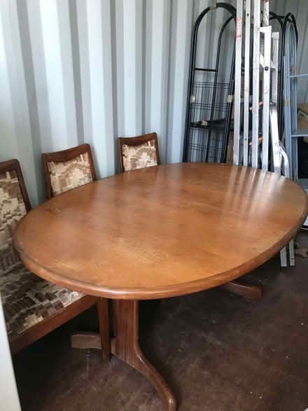 Photo of free GPlan Table and six chairs. (Upper Caldecote SG18) #1