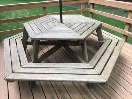 Photo of free Backyard Wood Table - Seats 12 (Randolph, NJ) #1