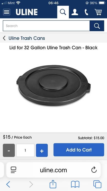 Photo of Lid for 22” Trash Can (Takoma, DC) #1