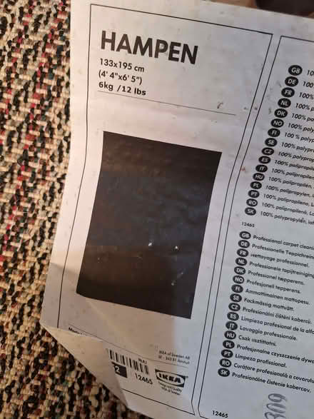 Photo of free Large Black rug (Penrith CA11) #1