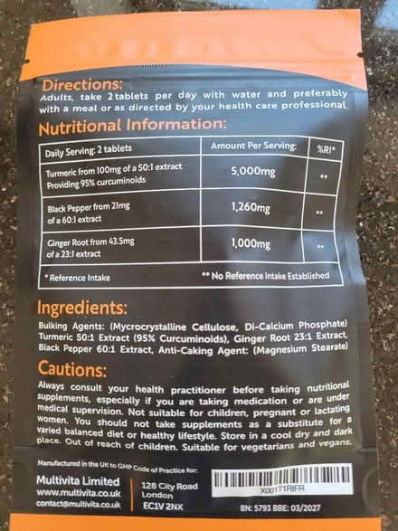 Photo of free Turmeric supplement (Wimborne,Colehill) #2