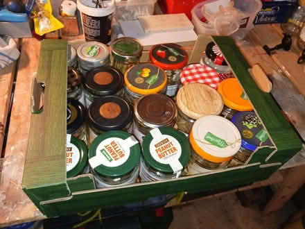 Photo of free Box 1 = 19 Jam Jars with lids (Kempshott RG22) #1