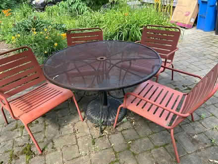 Photo of free Patio set with four chairs & table (Somerville) #4