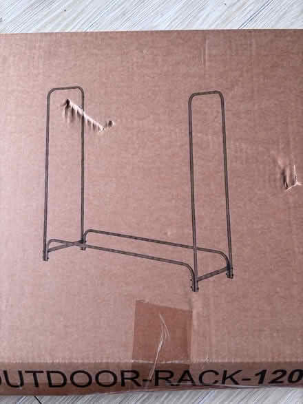 Photo of free Black metal outdoor rack (Rake Hants) #1