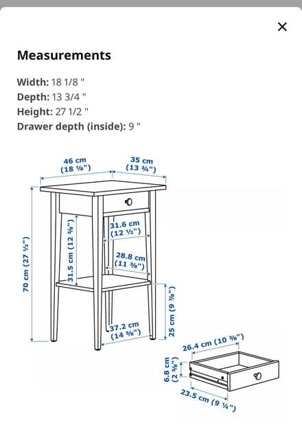 Photo of free IKEA Hemnes Nightstand (Chevy Chase DC) #2
