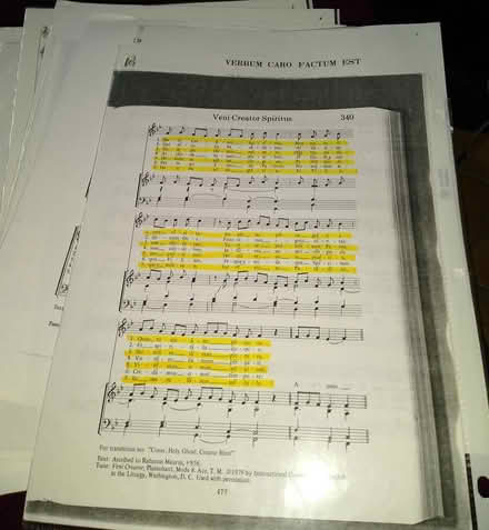 Photo of free Choir music in sheet protectors (near Forest Glen Metro) #1