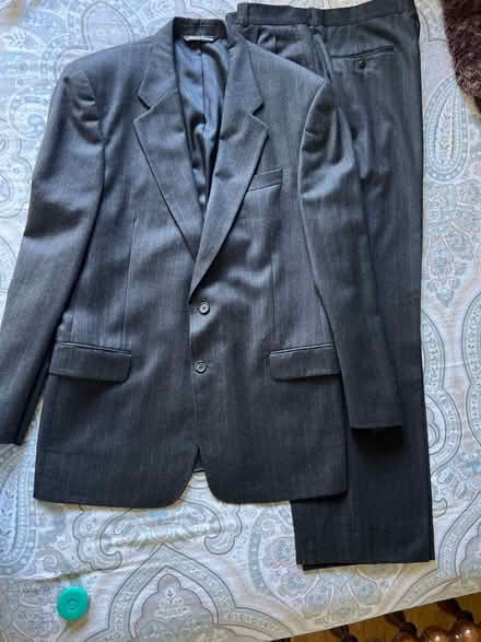 Photo of free Men’s Dark Gray Pinstripe Suit (Montrose) #1