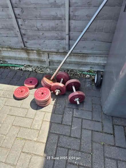 Photo of free Dumbells and a bar (Noctorum CH43) #1