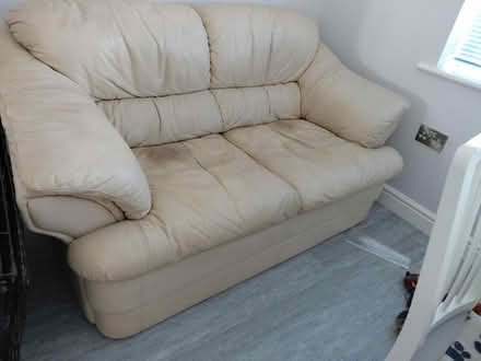 Photo of free 2 seater leather sofa (Middlewood S6) #2