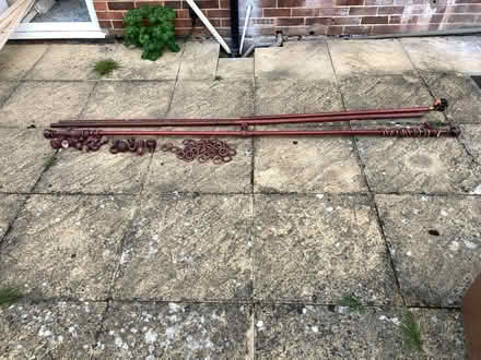 Photo of free Curtain poles dark wood (Victoria Park HP20) #1
