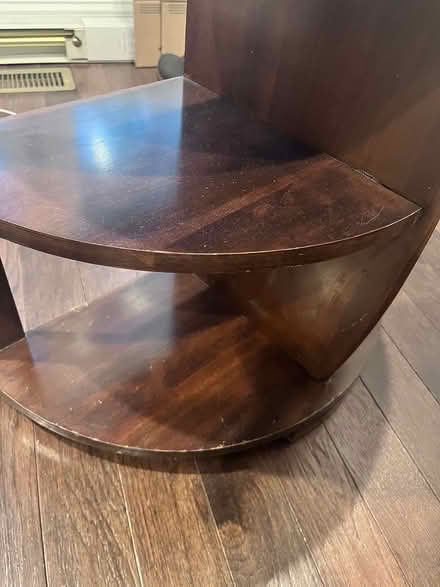 Photo of free Small Wood Accent Table Semi Round (Fairlawn/Anacostia) #4