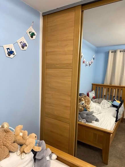 Photo of free 2 wood sliding wardrobe doors (Burscough L40) #3