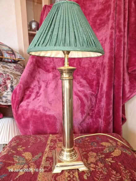Photo of free Brass table lamp (Whiteway GL6) #1