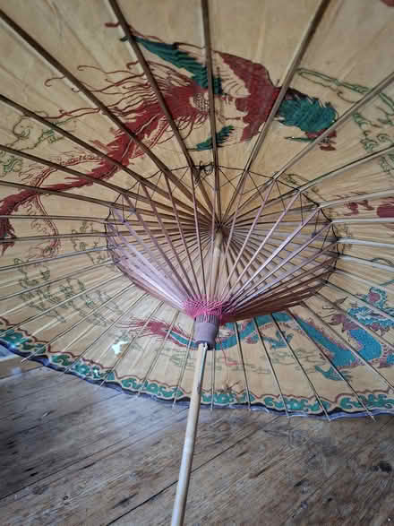 Photo of free Antique Chinese dragon parasol (Walkley, S6) #2