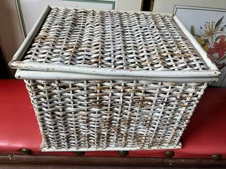 Photo of free rattan basket with hinged lid (south sunnyvale) #1